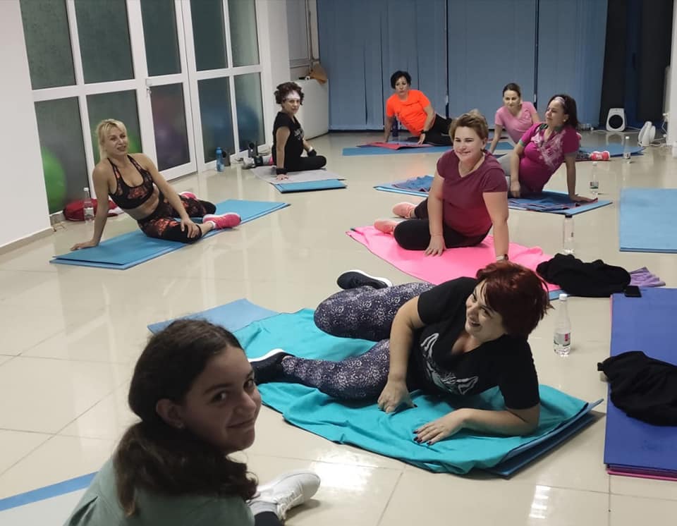 Clasă pilates grup Tulcea — exerciții pe mat