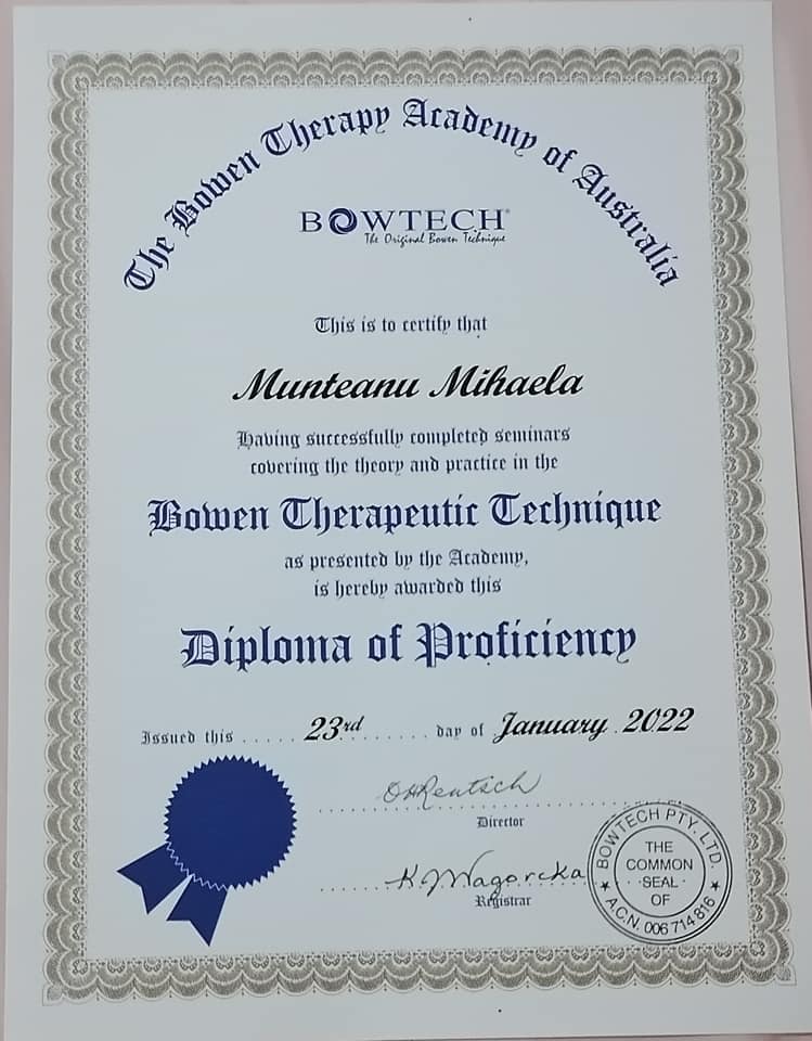 Mihaela — terapeut Bowen, Tulcea